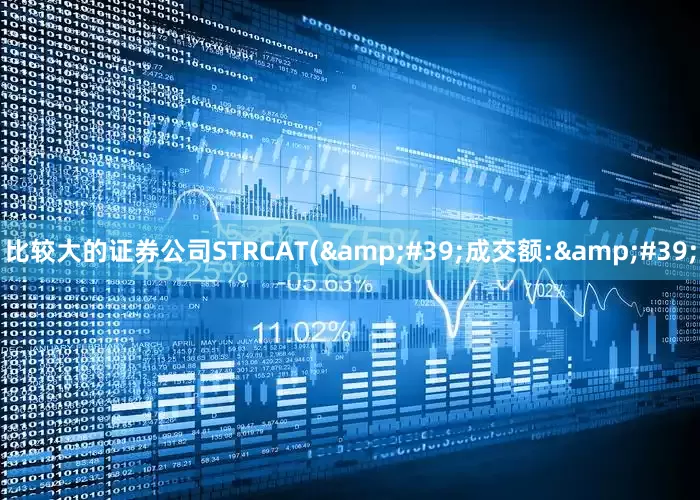 比较大的证券公司STRCAT(&#39;成交额:&#39;