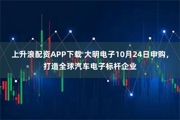 上升浪配资APP下载 大明电子10月24日申购，打造全球汽车电子标杆企业